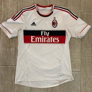 Fly Emirates AC Milan soccer jersey